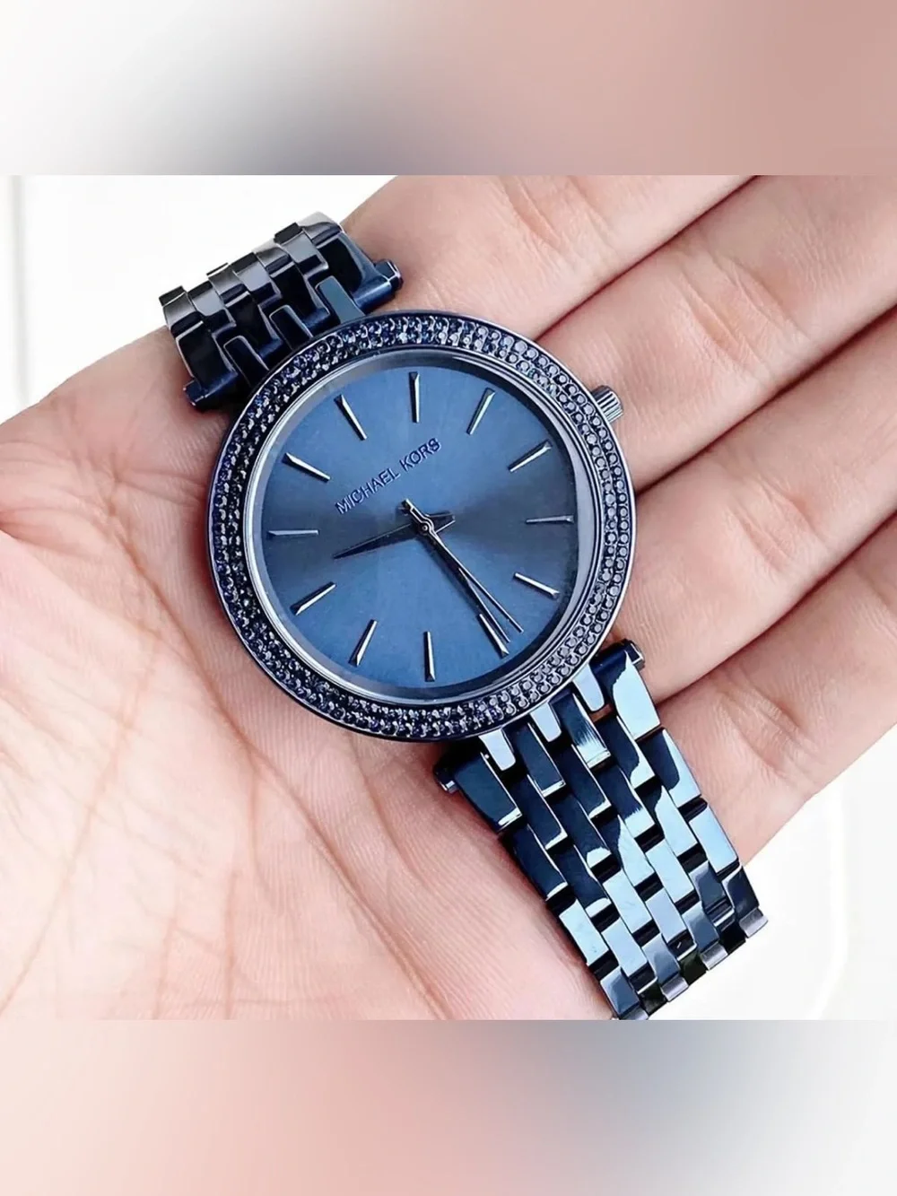 Michael Kors Blue Darci Watch with Blue Pave Crystals, with Box, EUC Retail $185